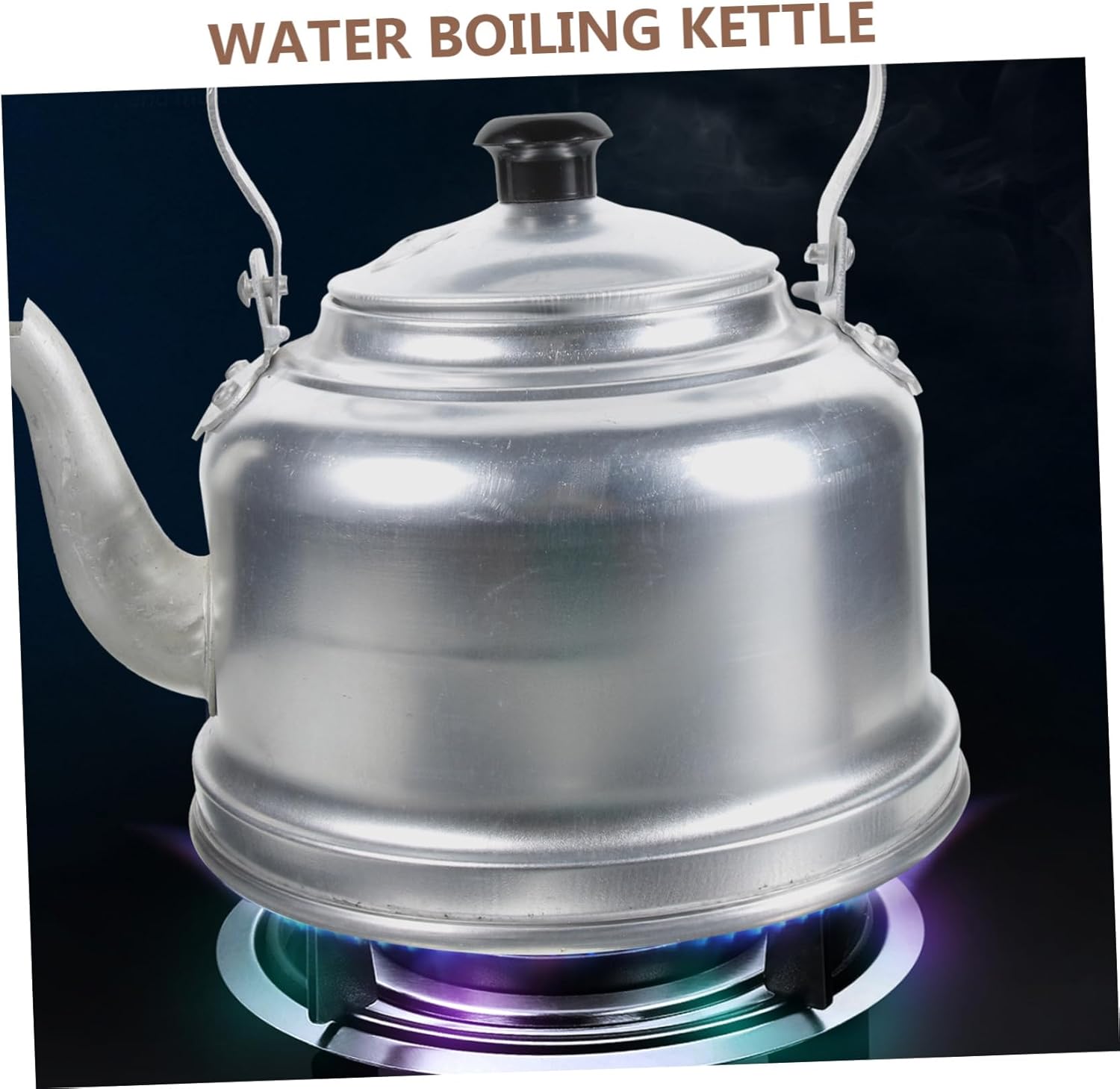 IMIKEYA Aluminum Teapot Tea Kettle with Wide Mouth for Easy Water Filling - 4.0L Capacity