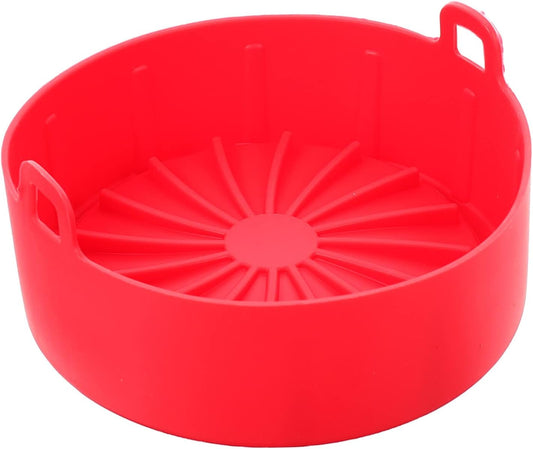 IMIKEYA Fryer Toaster Cake Pan Liners for Air Fryer Insert - Red Mini Pot Baking Pan for Airfryers
