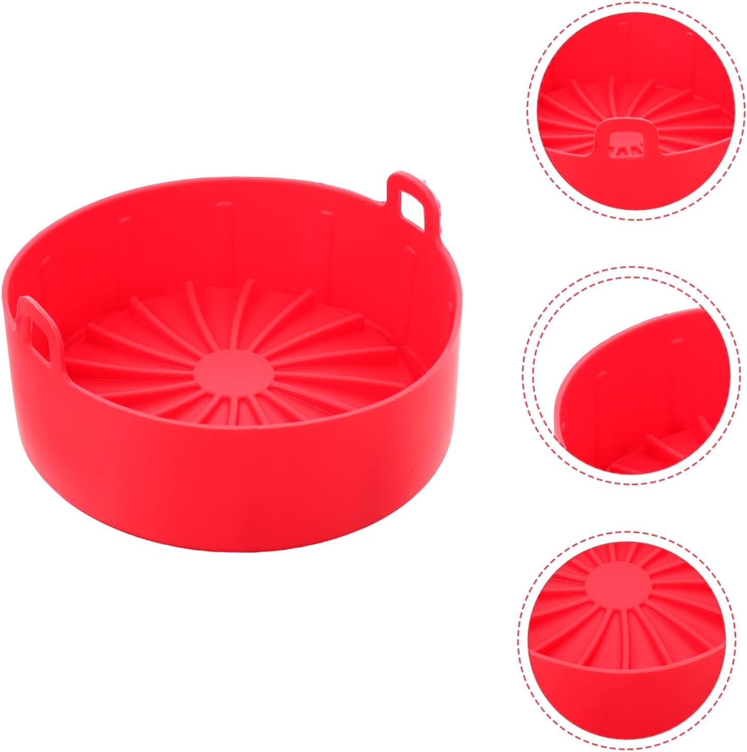 IMIKEYA Fryer Toaster Cake Pan Liners for Air Fryer Insert - Red Mini Pot Baking Pan for Airfryers