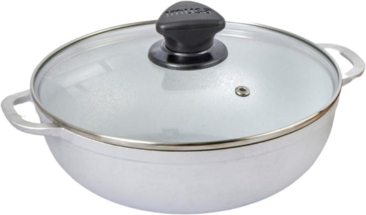 IMUSA 2.0Qt Basic Caldero with Glass Lid - 20cm: Essential Cookware for Everyday Cooking