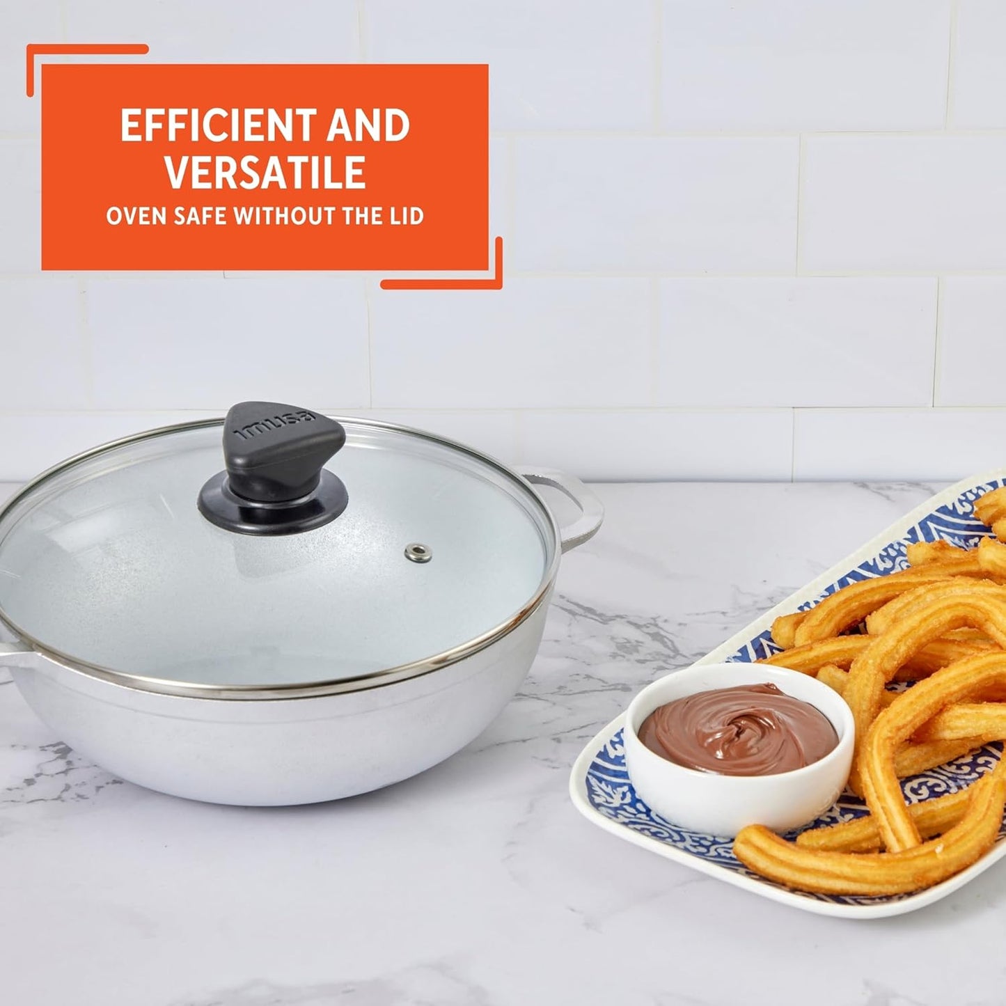 IMUSA 2.0Qt Basic Caldero with Glass Lid - 20cm: Essential Cookware for Everyday Cooking