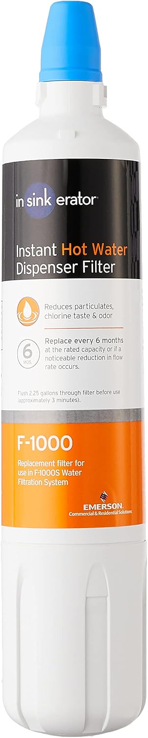 InSinkErator F-1000 Standard Instant Hot Dispenser Water Filter Replacement - White - 1 Count