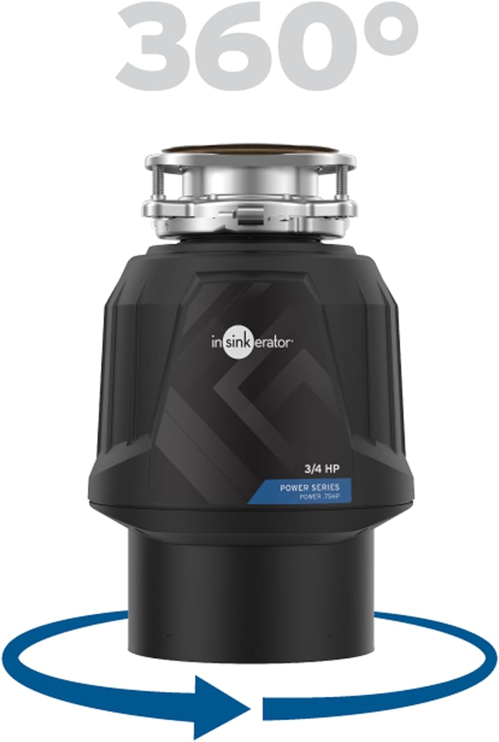 InSinkErator Power Series EZ Connect 3/4 HP Garbage Disposal - Black Color