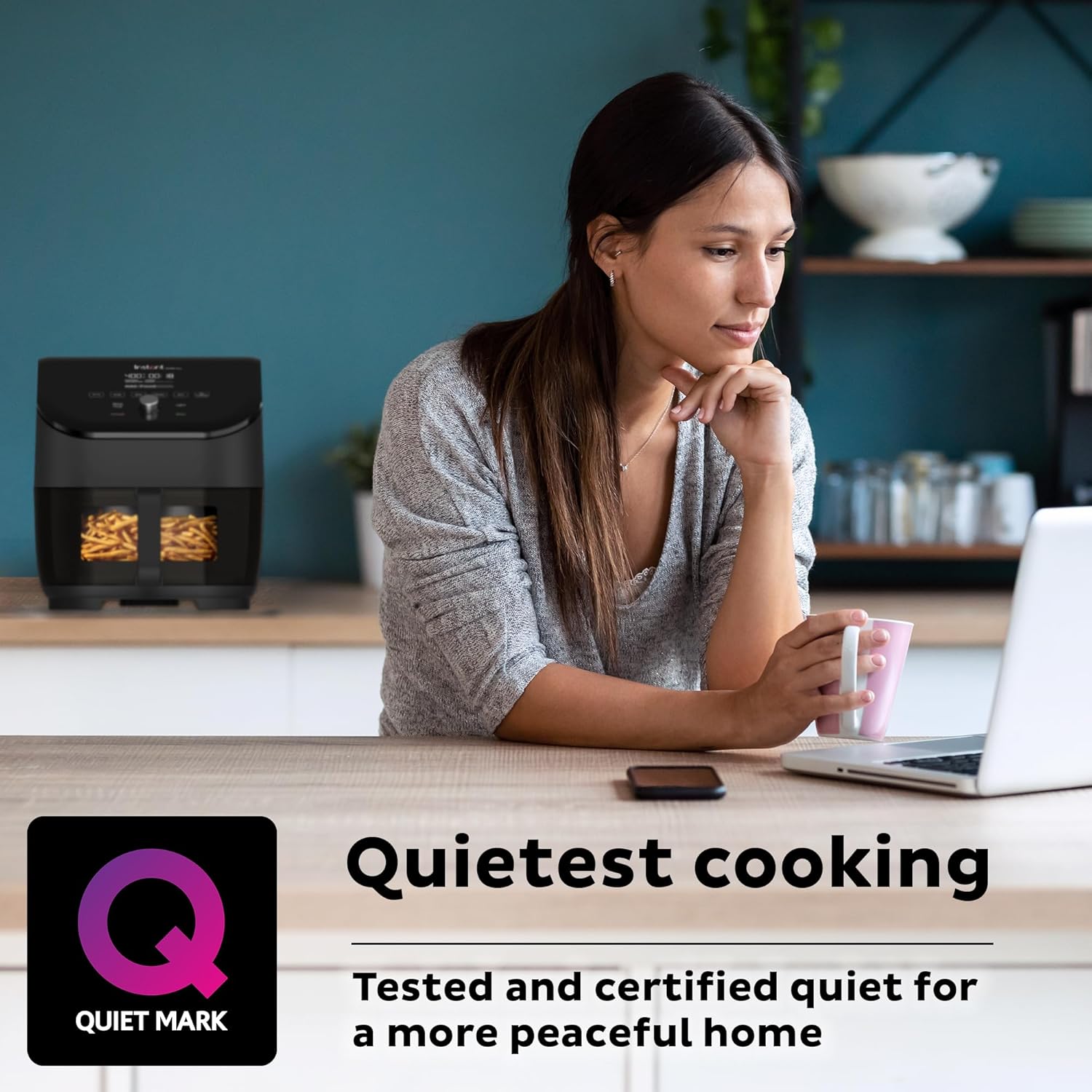 Instant Pot Vortex Plus 6QT ClearCook Air Fryer, 6 Functions, Custom Programs, Clear Windows, Black