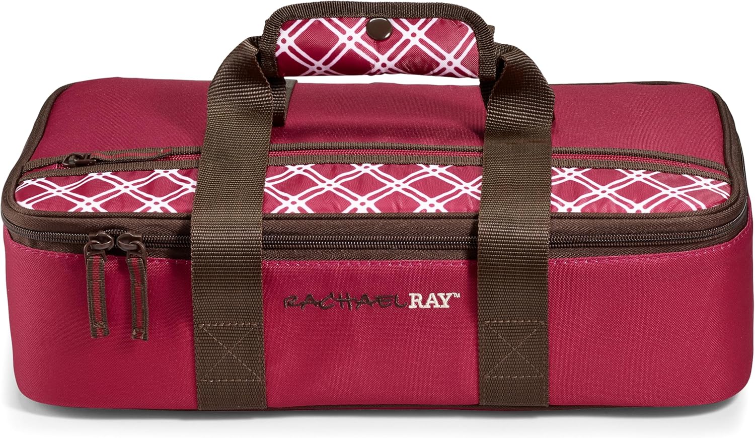 Insulated Casserole Carrier Bag for Hot or Cold Food, Fits 9x13 Baking Dish - Burgundy Color, Perfect for Potlucks, Parties, Picnics, and Cookouts by Rachael Ray