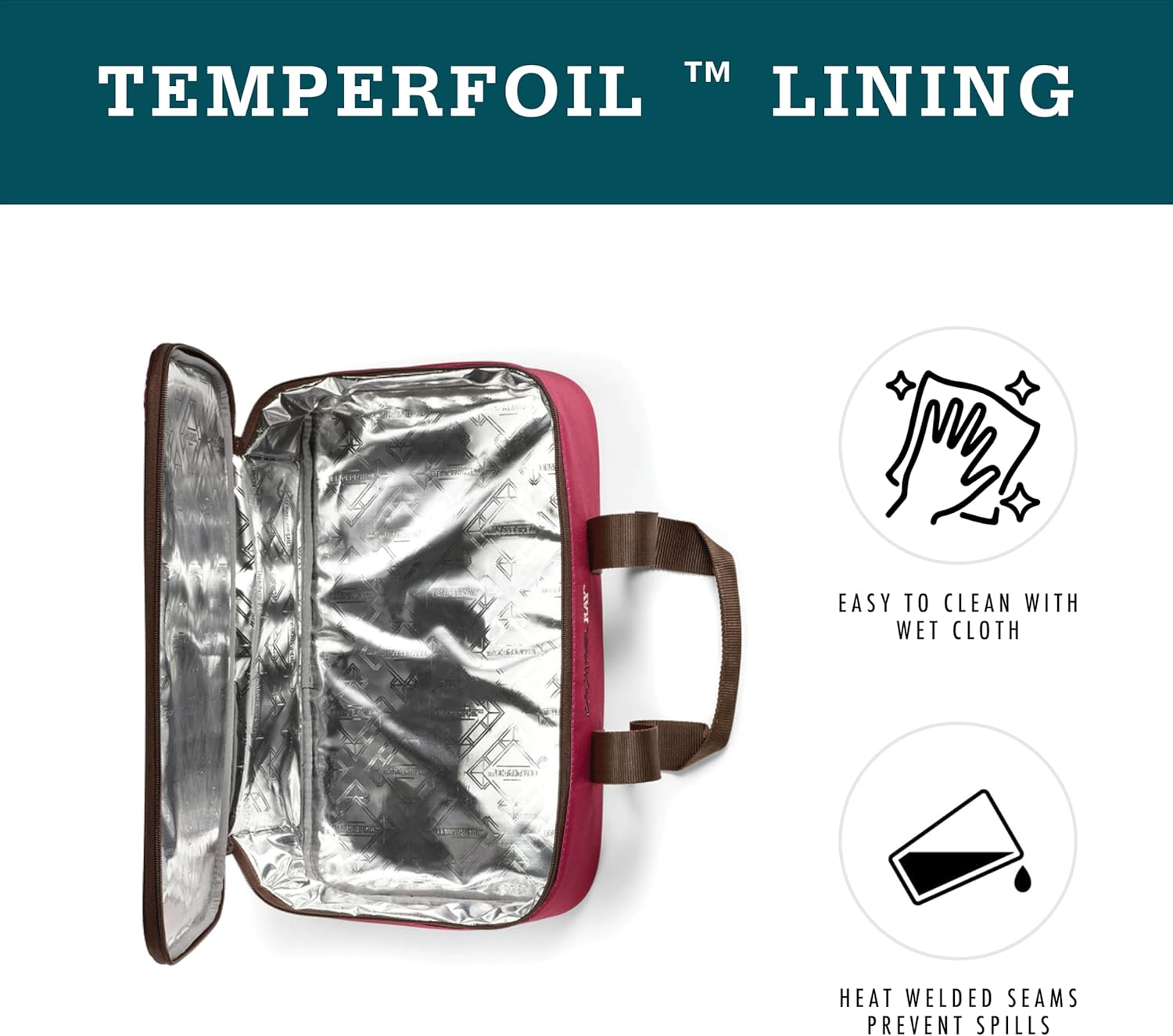 Insulated Casserole Carrier Bag for Hot or Cold Food, Fits 9x13 Baking Dish - Burgundy Color, Perfect for Potlucks, Parties, Picnics, and Cookouts by Rachael Ray