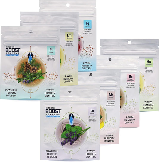 Integra Boost Infuser 2-Way Humidity Control Pack - 62% RH - Food & Herbs Preserver - Complete Variety Pack (7 Pieces) - 4 Grams