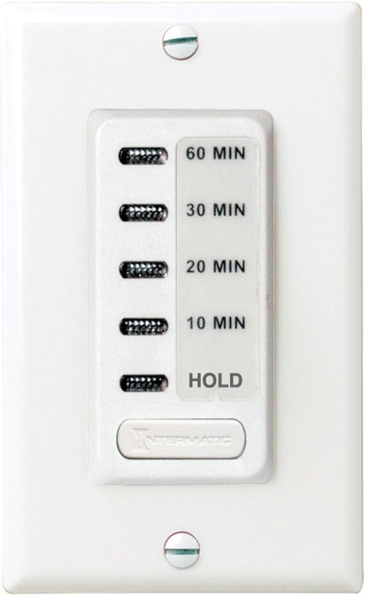 Intermatic EI210W Electronic Auto-Off Timer - Easy Operation, Silent Functionality, White Finish - Versatile Home Switch for Lights, Fans, Appliances