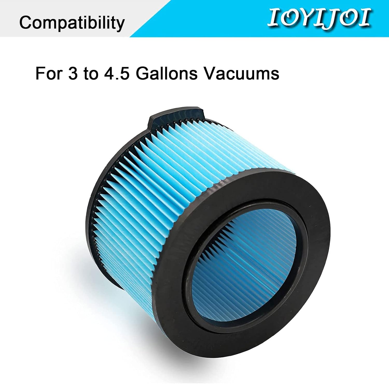 IOYIJOI 3-Layer Replacement Filter for Ridgid VF3500 3-4.5 Gallon Vacuum - Compatible with WD3050, WD4070, WD4080, WD4522, 4000RV, 4500RV - Pack of 2