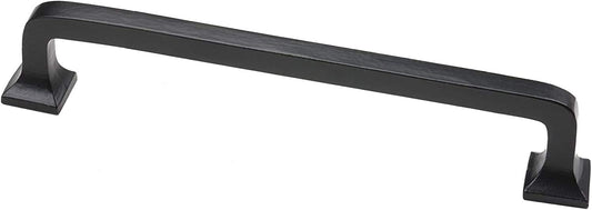 Iron Valley Hardware Iron Valley - 12" Square Contemporary Cabinet Handle Pull - Solid Cast Iron - C2C Dimensions