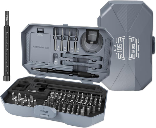 JAKEMY 105 in 1 Precision Mini Screwdriver Set for Laptop, Computer, MacBook, Phone, Watch, Eyeglasses, Xbox - Compact Kit with Pry Tool for Modding and DIY