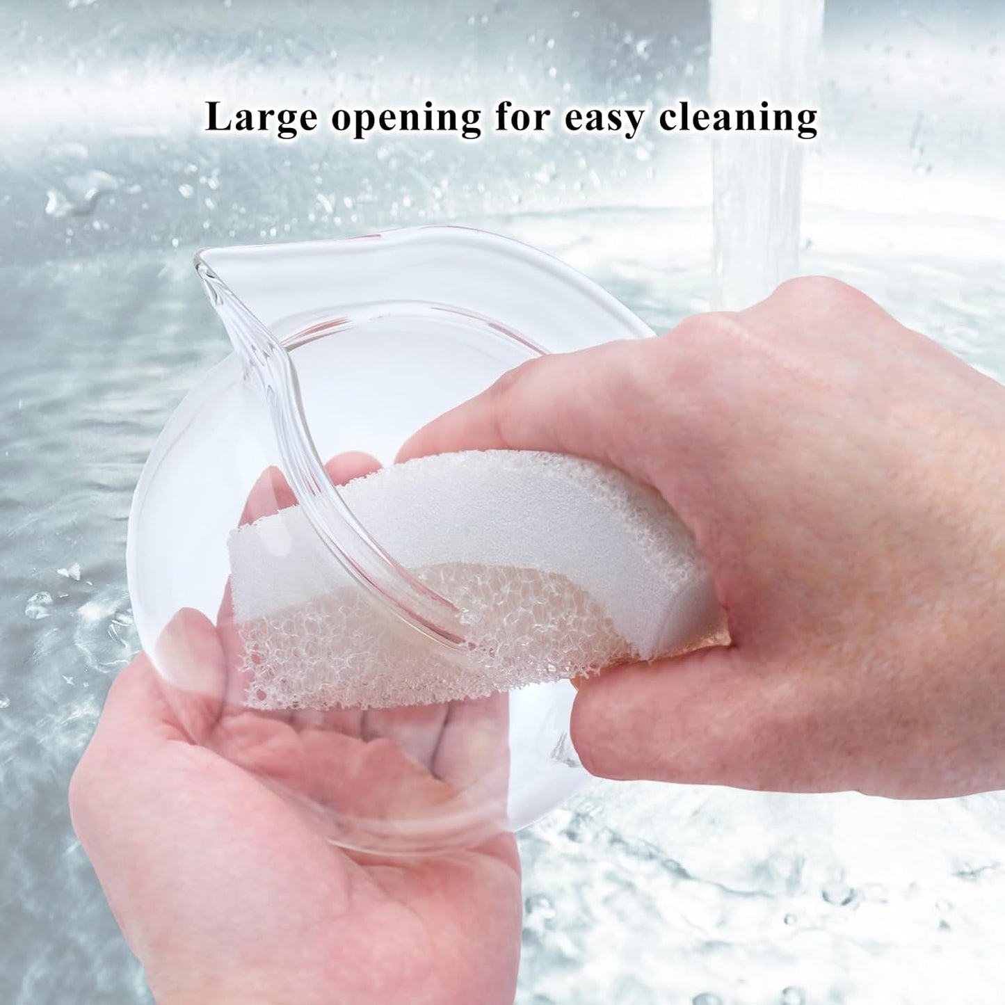 Japanese Made Wablade Heatproof Glass Teapot with Removable Ceramic Infuser - 13.5 fl oz - Pink Color