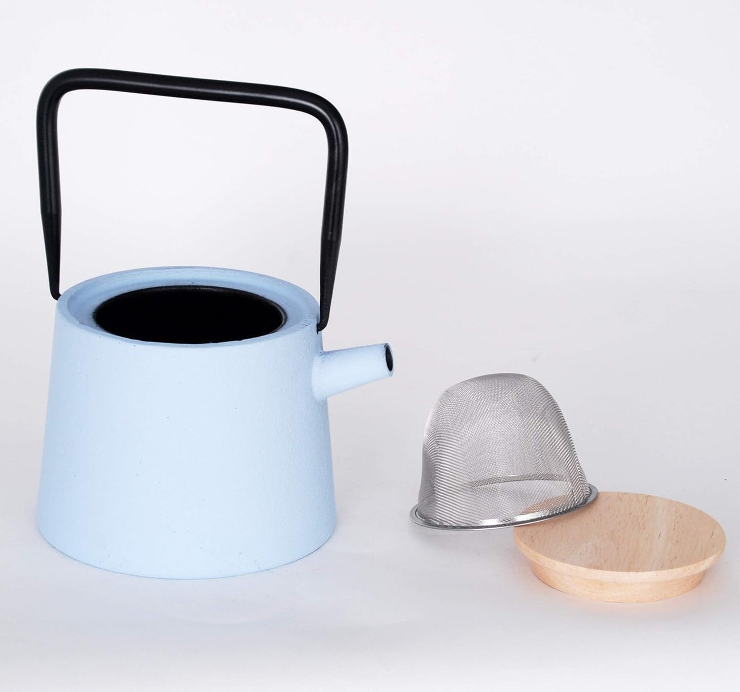 Japanese Tetsubin Tea Kettle Cast Iron Teapot - 30 fl oz - Sky Blue