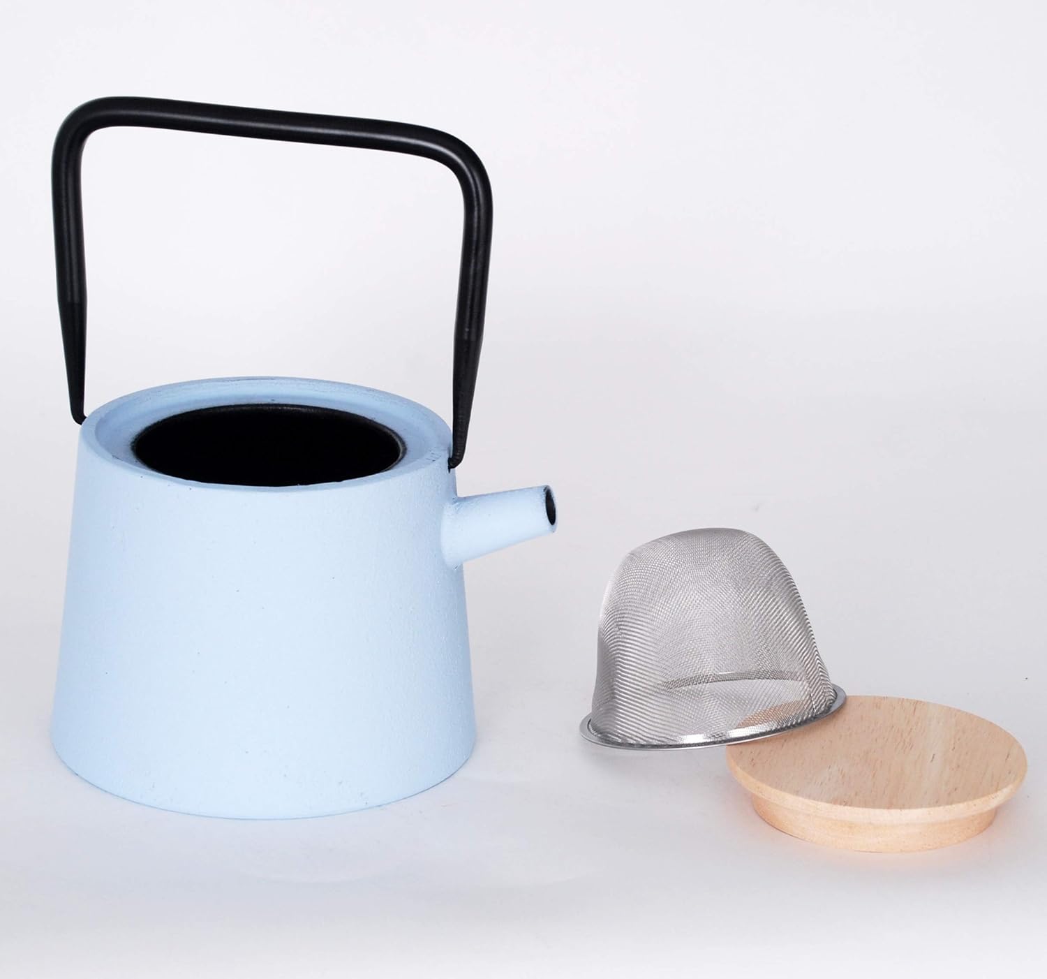 Japanese Tetsubin Tea Kettle Cast Iron Teapot - 30 fl oz - Sky Blue