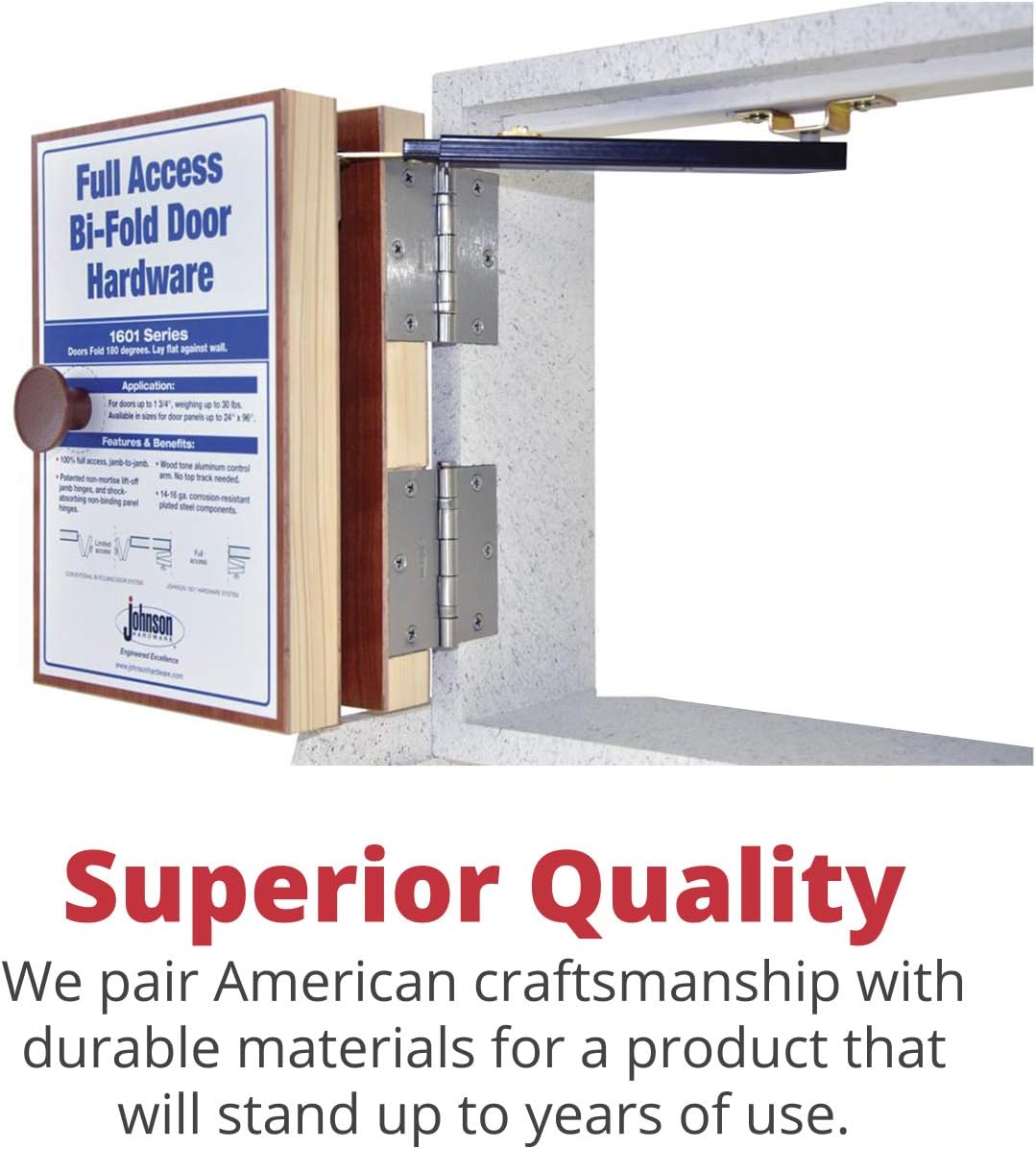 Johnson Hardware 1601218P Full Access Folding Door Hardware Set - Complete Kit for Easy Installation - WildKart