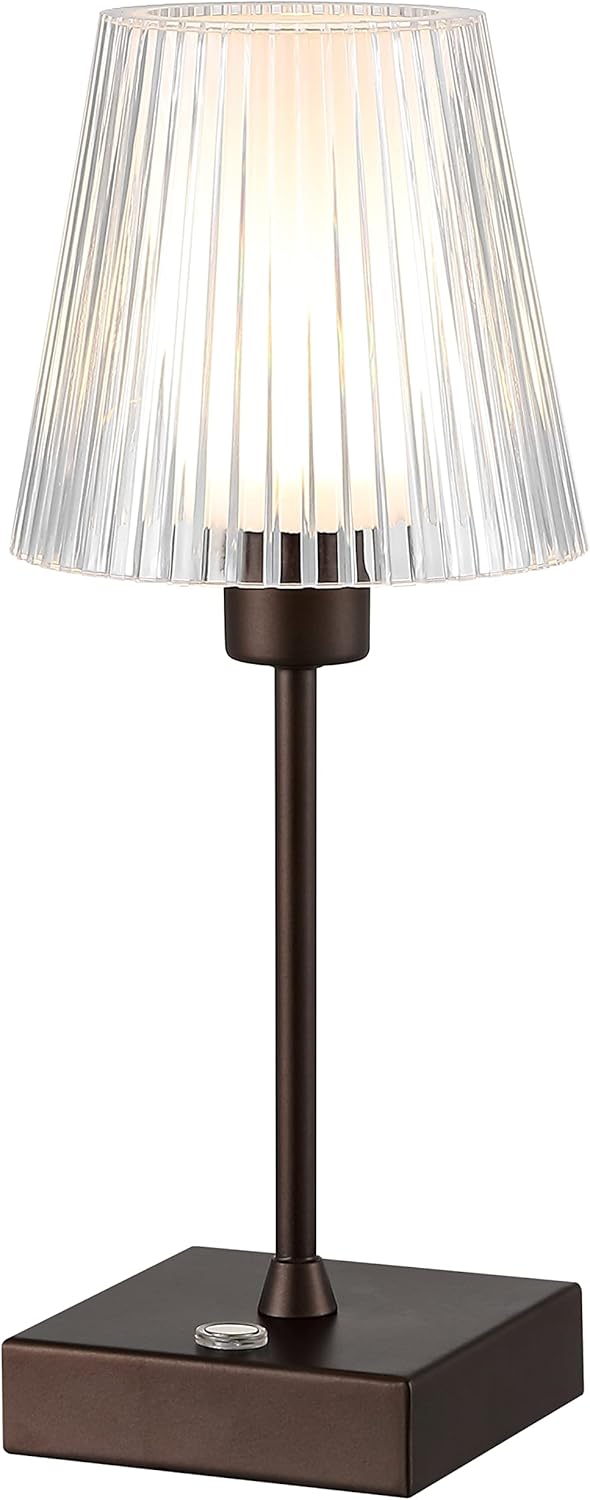 Jonathan Y JYL7225A Oscar 12.5" Modern Industrial Rechargeable Cordless Table Lamp, Oil Rubbed Bronze