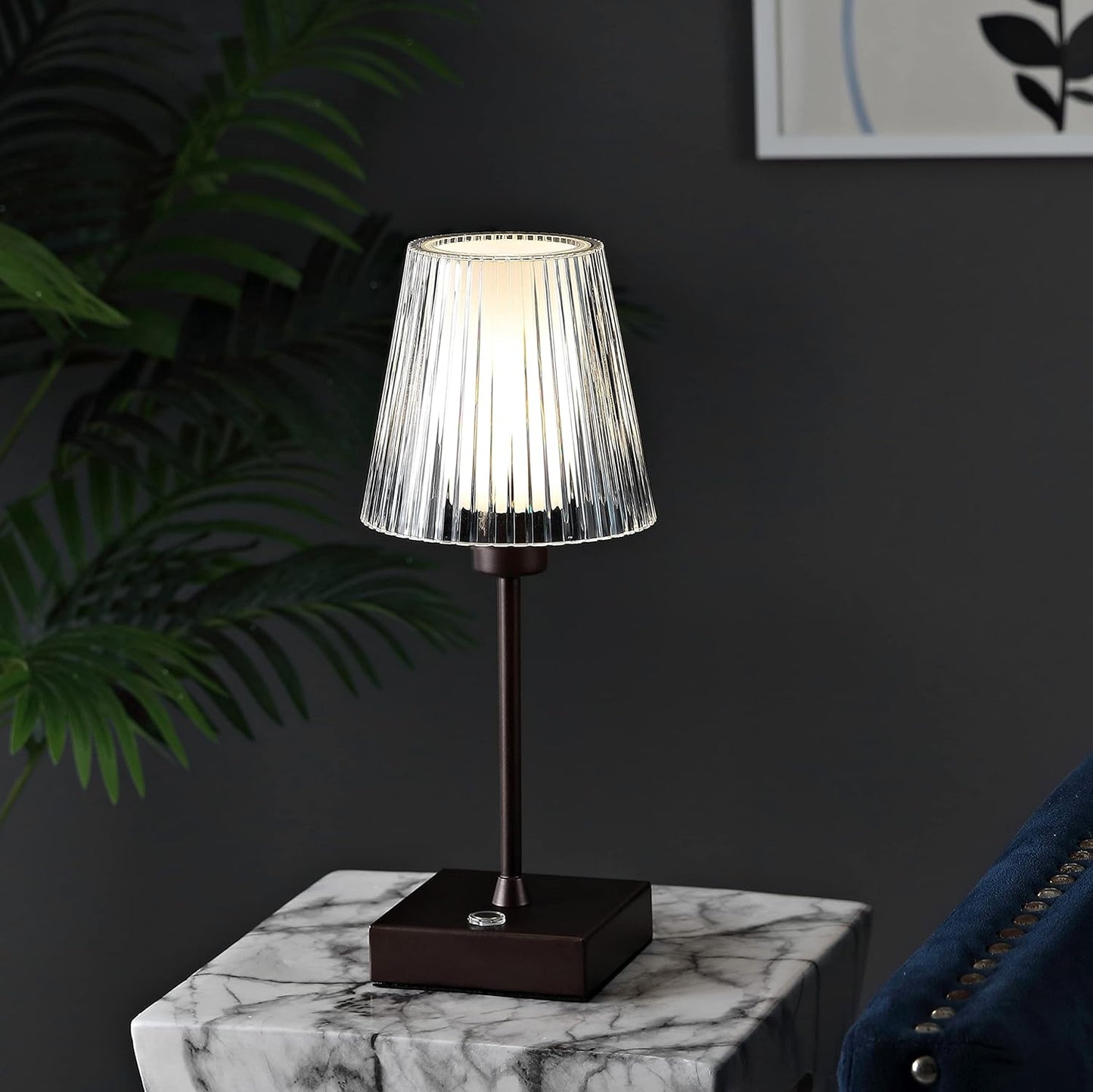 Jonathan Y JYL7225A Oscar 12.5" Modern Industrial Rechargeable Cordless Table Lamp, Oil Rubbed Bronze