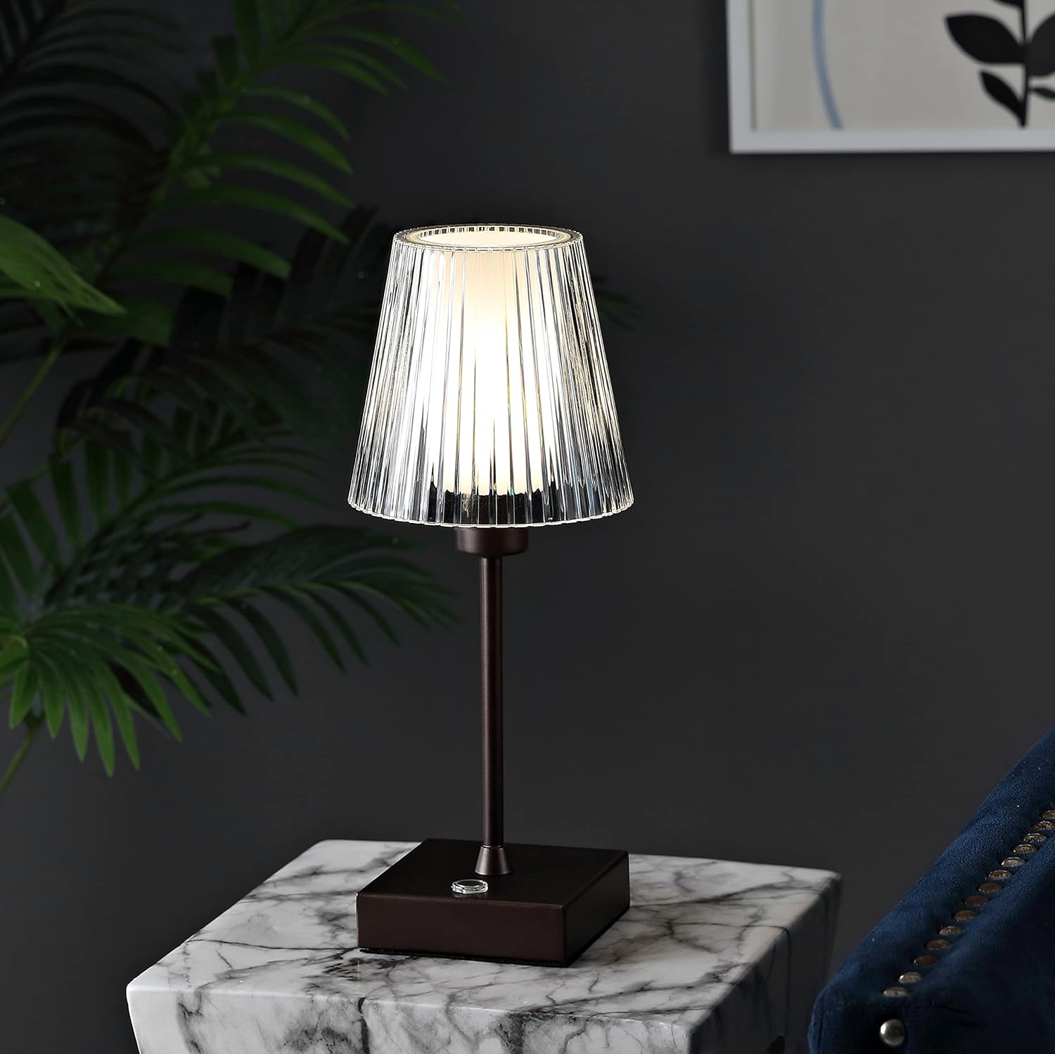 Jonathan Y JYL7225A Oscar 12.5" Modern Industrial Rechargeable Cordless Table Lamp, Oil Rubbed Bronze
