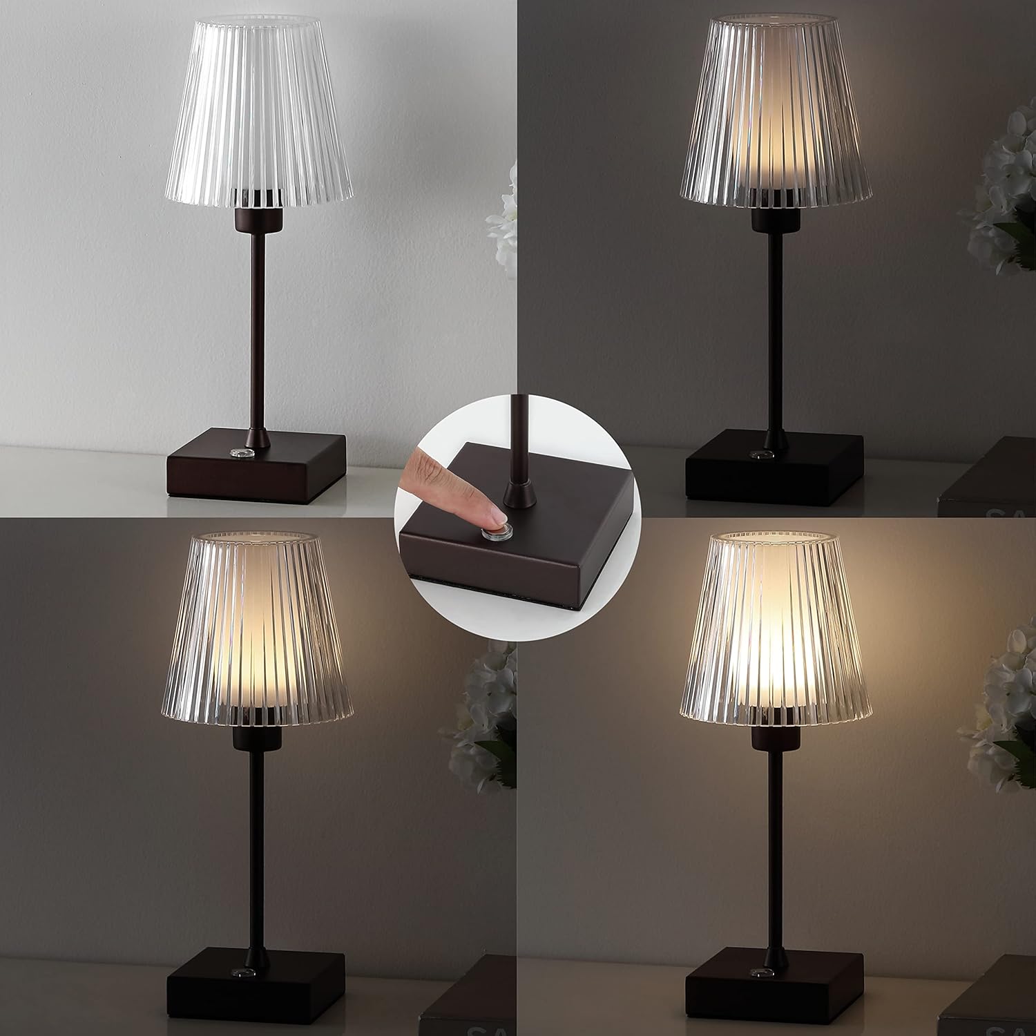 Jonathan Y JYL7225A Oscar 12.5" Modern Industrial Rechargeable Cordless Table Lamp, Oil Rubbed Bronze
