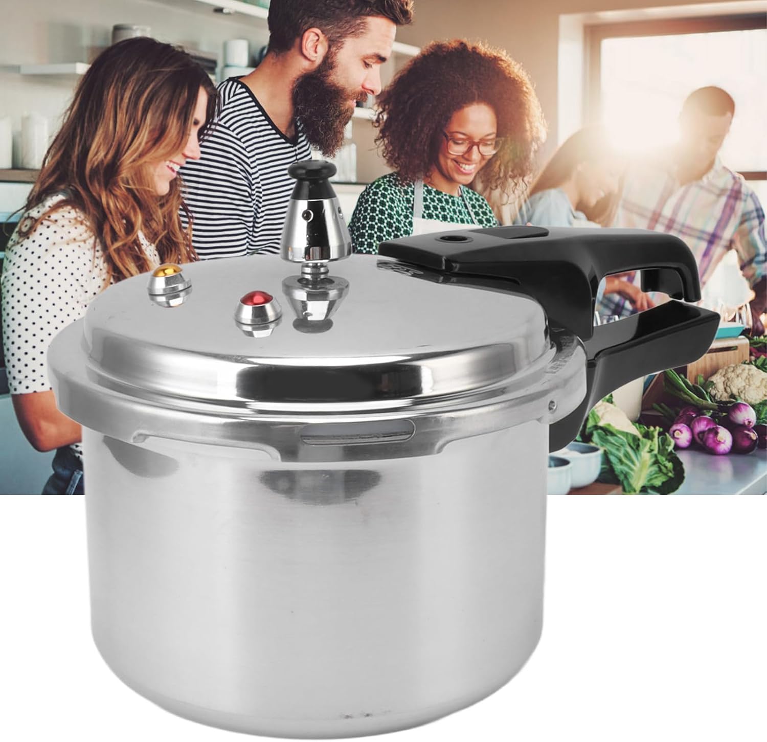 Joyzan Mini Aluminium Alloy Pressure Cooker - 3 Liter Capacity, Gas Stove Compatible, Safe Cooking Cookware for Home - 18cm Pot Size