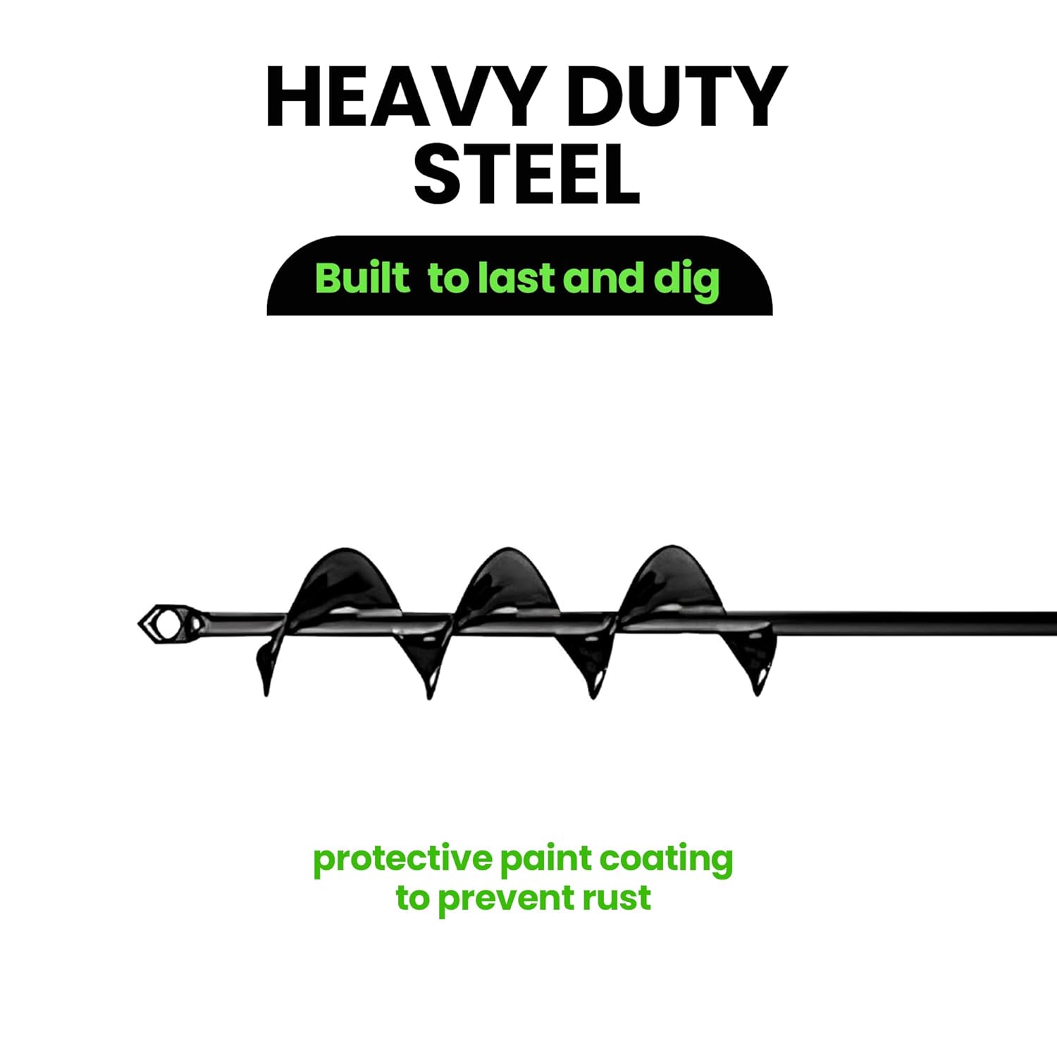 K-Brands 1.6 x 16 Inch Auger Drill Bit for Planting - Garden Spiral Hole & Bulb Planter Tool - Fits 3/8 Inch Hex Drive