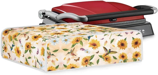 Kathyboom Bird Sunflower Grill Pan and Griddle Cover - Durable Lightweight Protective Cover for Pizza and Sandwich Makers - Easy to Clean, Large Size