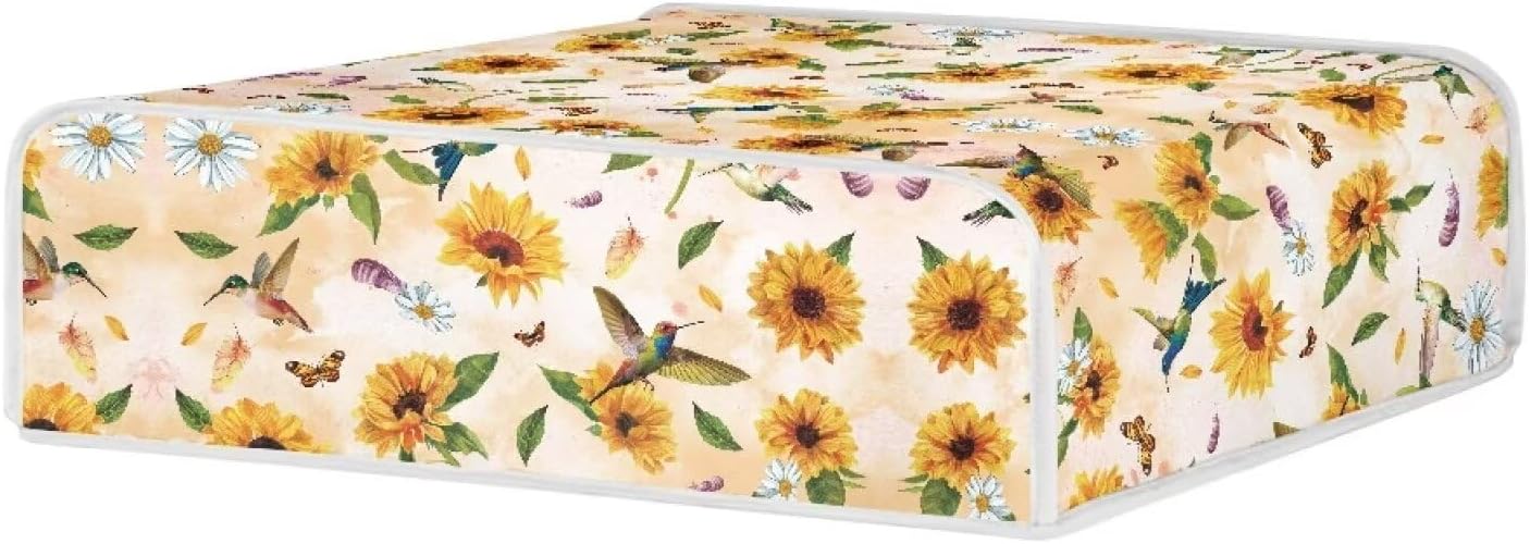 Kathyboom Bird Sunflower Grill Pan and Griddle Cover - Durable Lightweight Protective Cover for Pizza and Sandwich Makers - Easy to Clean, Large Size