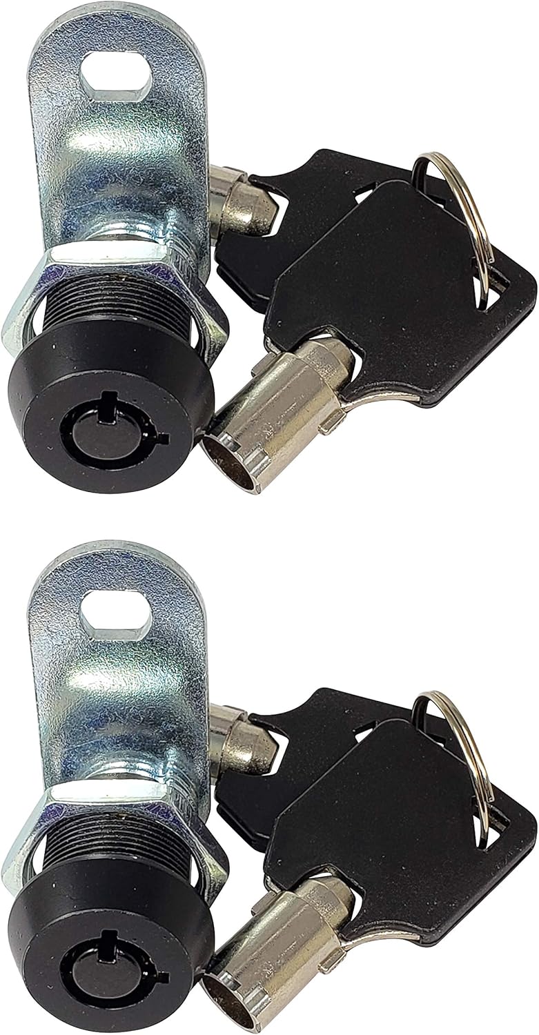 Keyed Alike 5/8 Inch Tubular Cam Lock for RV Compartment Storage - Pack of 2