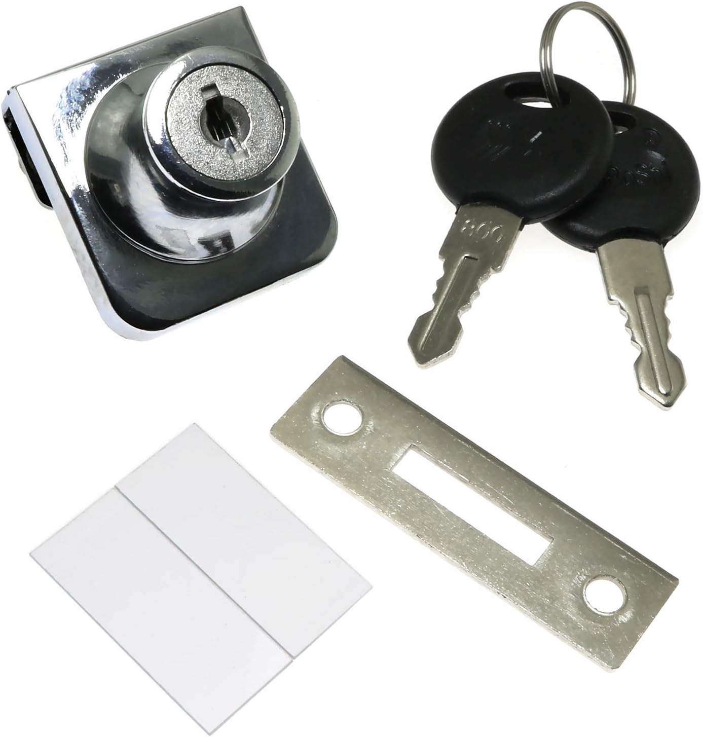 Keyed Alike Single Glass Door Lock for Cabinets and Showcases - Zinc Alloy Furniture Hardware
