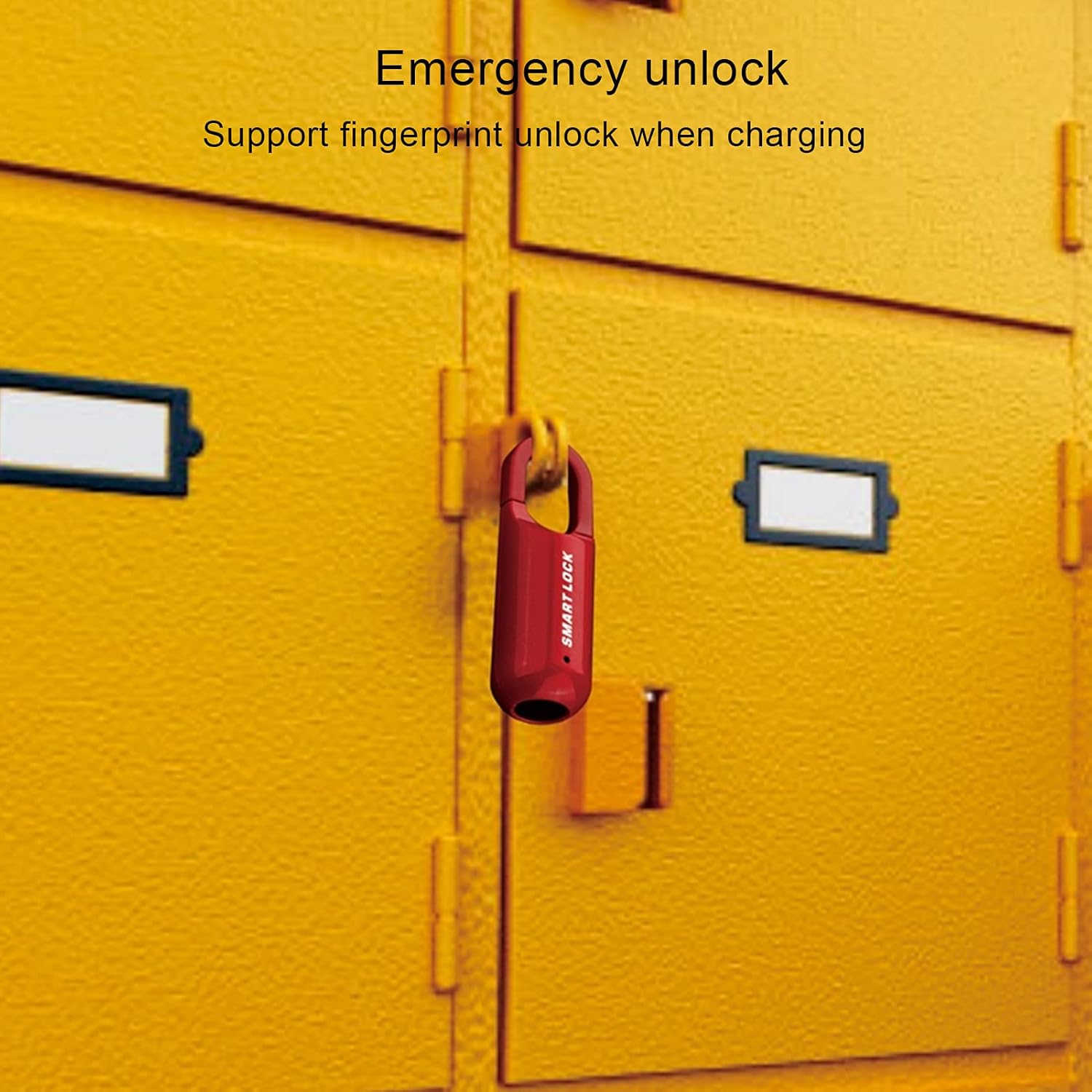 Keyless Biometric Fingerprint Padlock with LED Indicator - Secure for Doors, Cabinets, Backpacks, Lockers - USB Rechargeable - Emergency Unlock Feature - Stores up to 10 Fingerprints