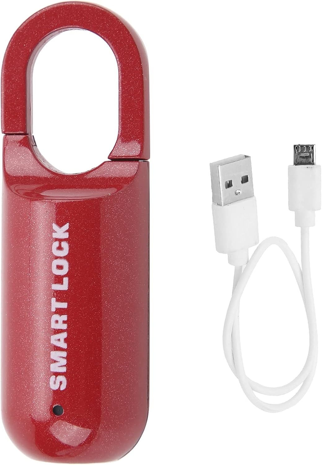 Keyless Biometric Fingerprint Padlock with LED Indicator - Secure for Doors, Cabinets, Backpacks, Lockers - USB Rechargeable - Emergency Unlock Feature - Stores up to 10 Fingerprints