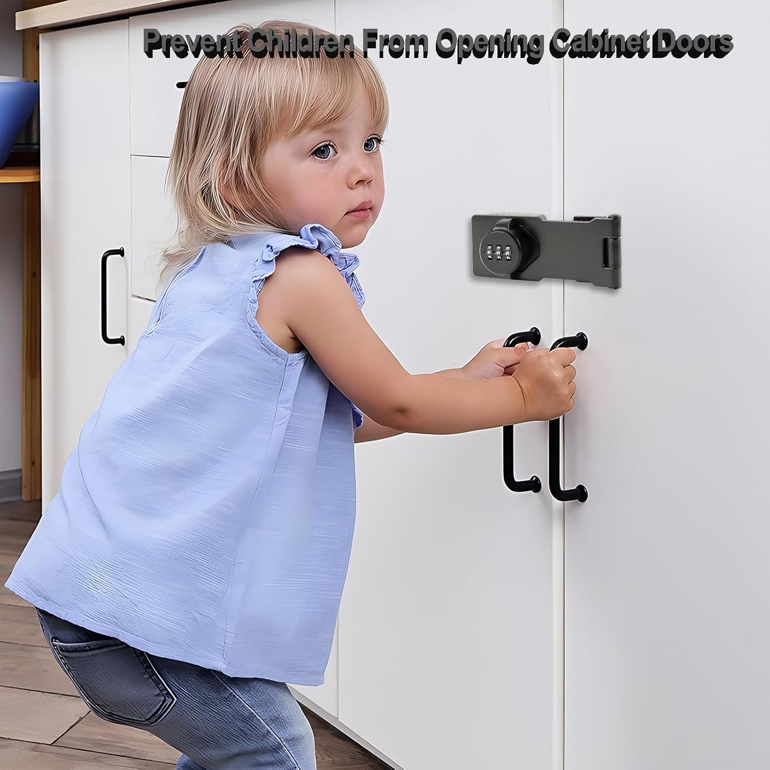 Keyless Combination Cabinet Lock for Household Doors - 90/180 Degrees Latches, Password Lock for Cabinets, Sliding Barn Doors, Pet Doors - 4.5inch Black Lock