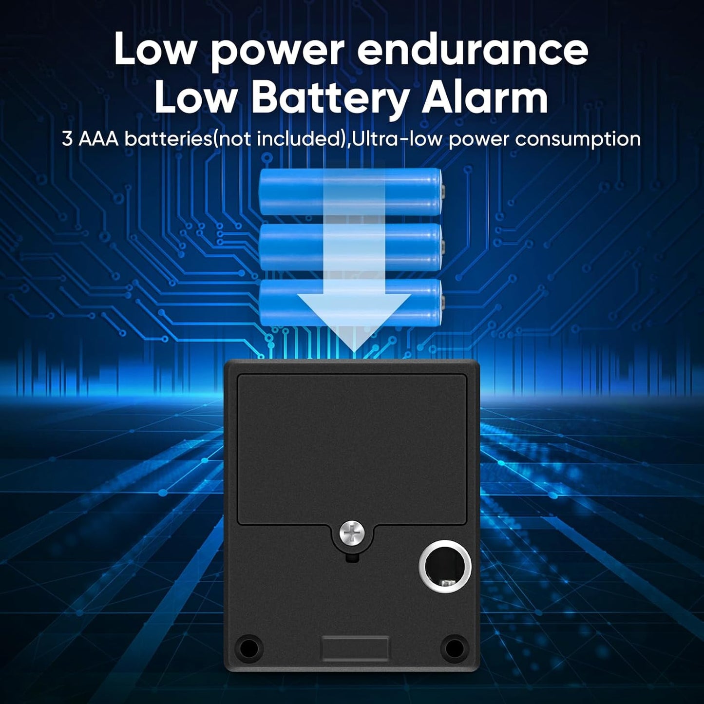 Keyless Fingerprint Remote Control Cabinet Lock with 10m Unlock Range for Home & Office - Hole-Less Installation for Hidden Security in Wardrobes & File Drawers