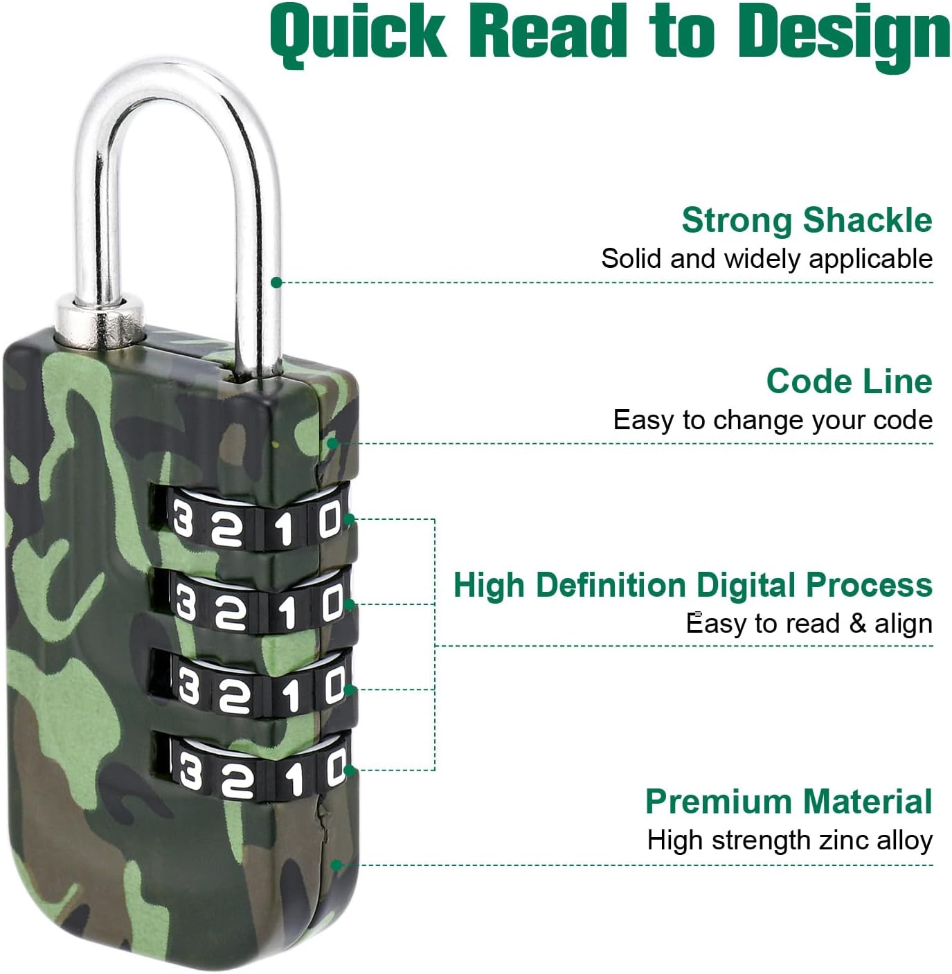 Keyless Zinc Alloy Padlocks for Gym, Luggage, School, Wallet - Set of 2 (1 Combination, 1 Smart Heart Shaped)