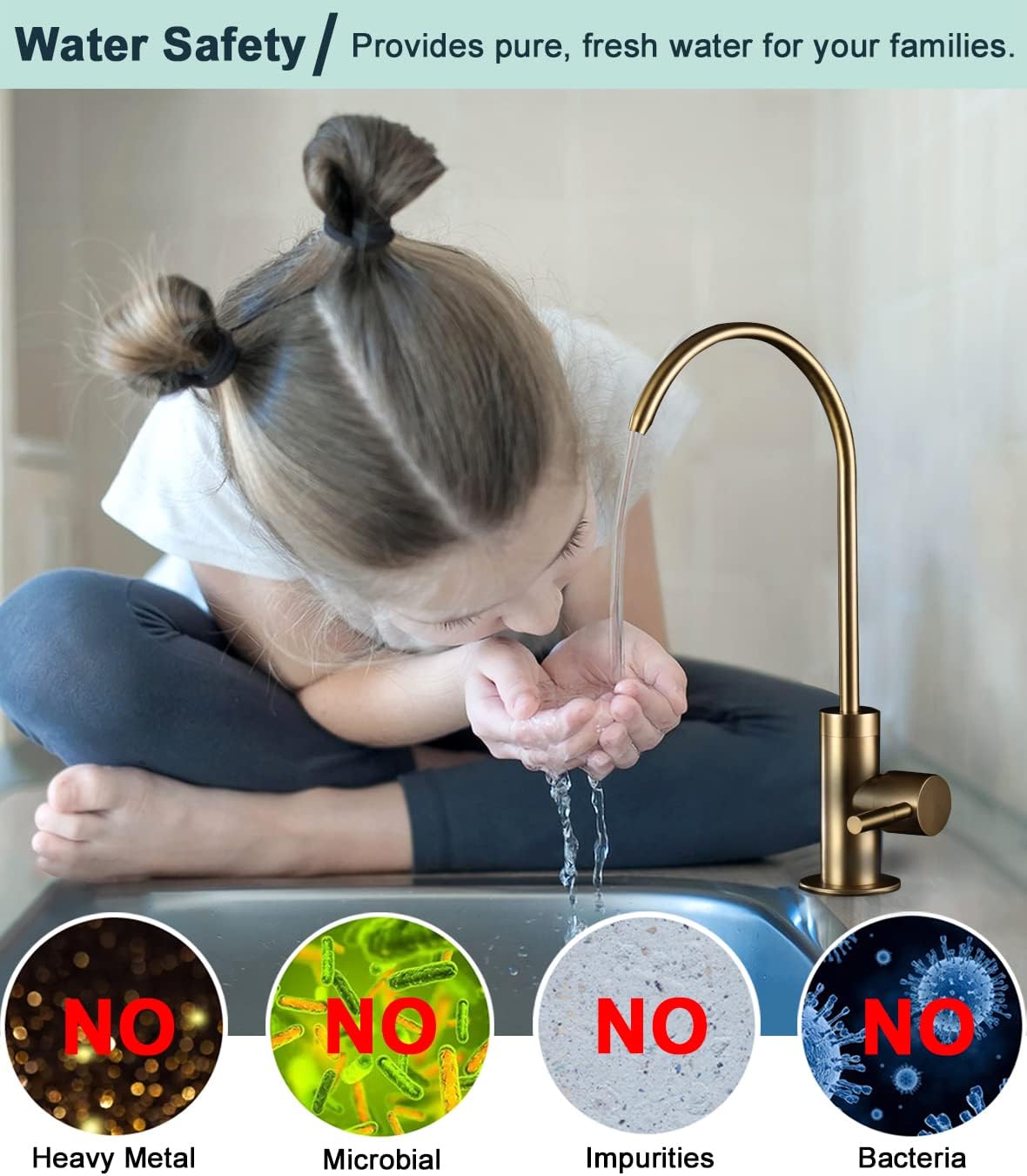 Kitchen Sink Water Filter Faucet with Built-In Paper Towel Holder Set - 2 Pack