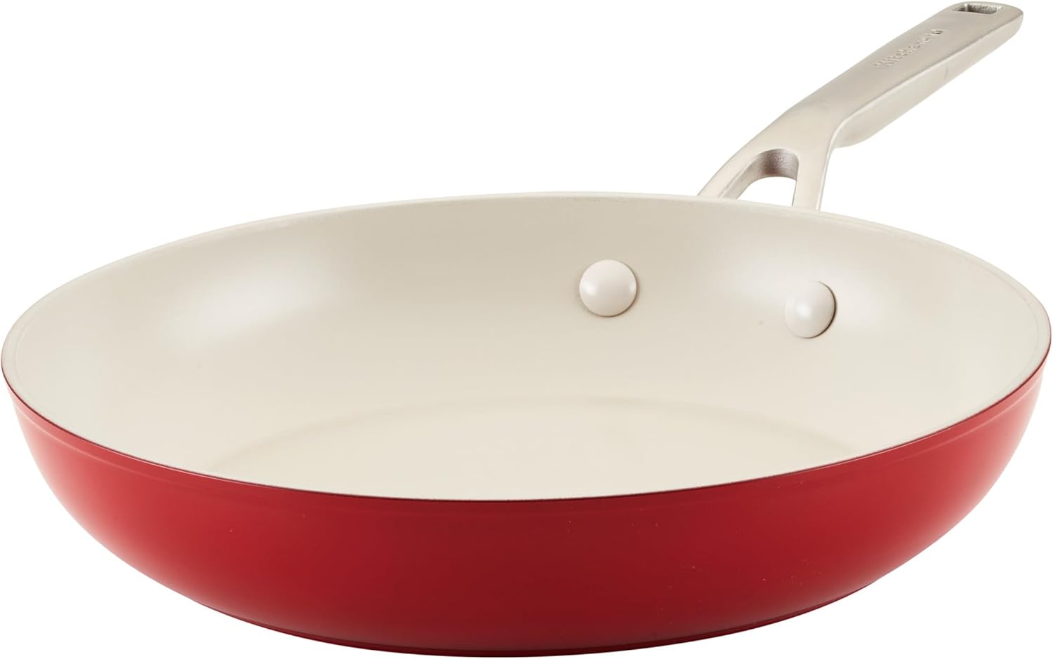 KitchenAid 10 Inch Hard Anodized Ceramic Nonstick Frying Pan in Empire Red