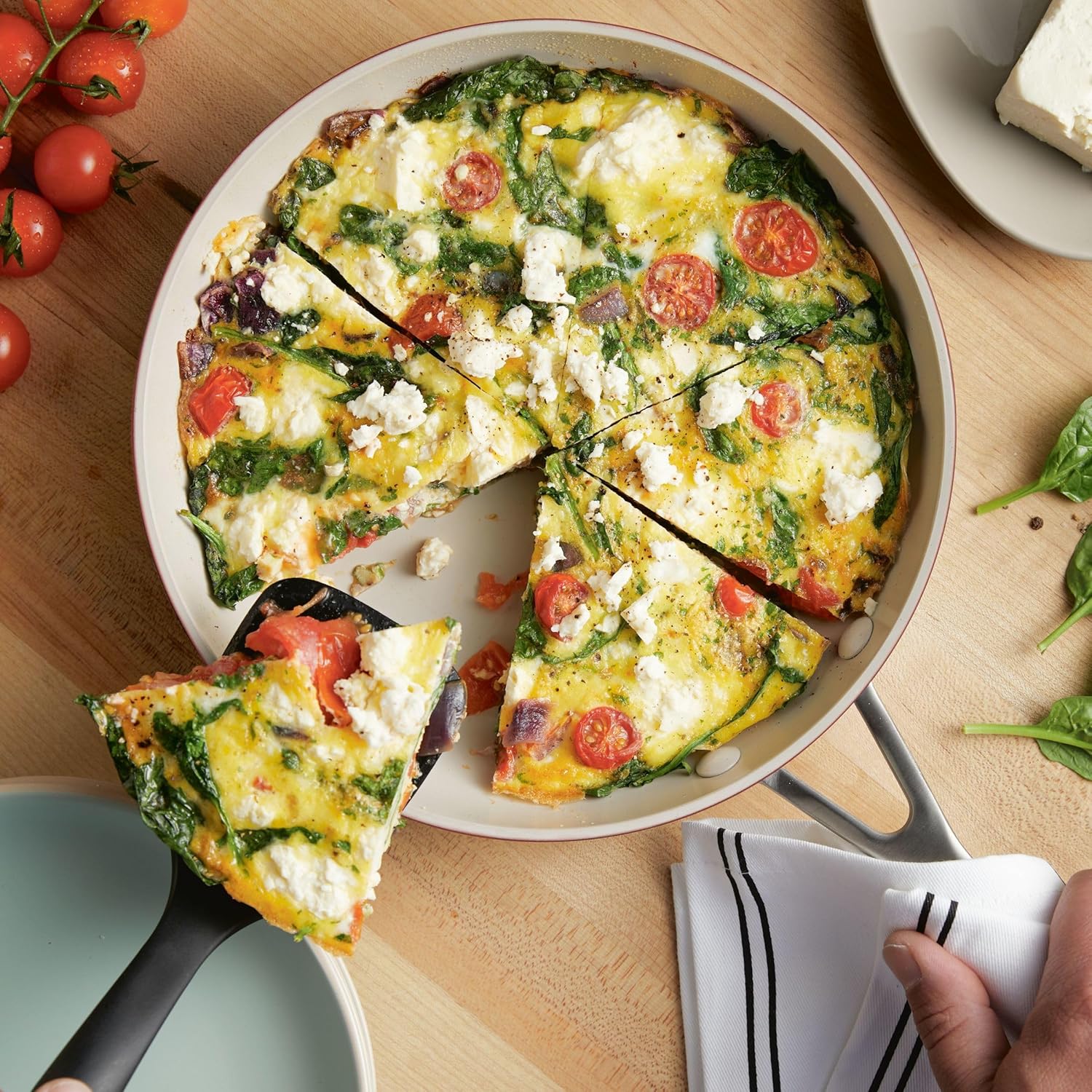 KitchenAid 10 Inch Hard Anodized Ceramic Nonstick Frying Pan in Empire Red