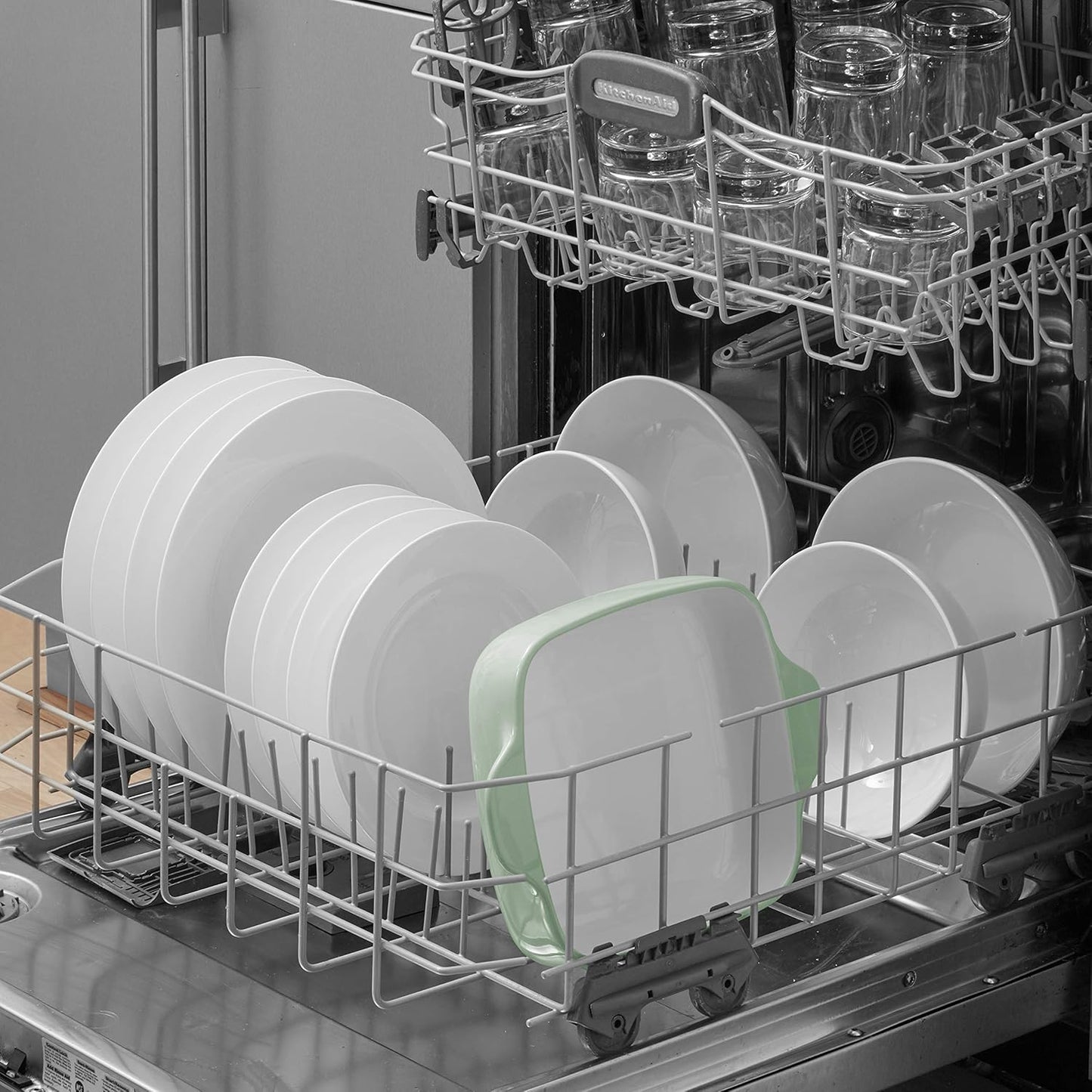 KitchenAid Pistachio Square Baker, 2-Quart Vitrified Stoneware - Durable Oven-to-Table Cookware