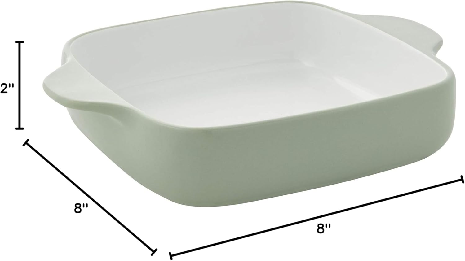 KitchenAid Pistachio Square Baker, 2-Quart Vitrified Stoneware - Durable Oven-to-Table Cookware