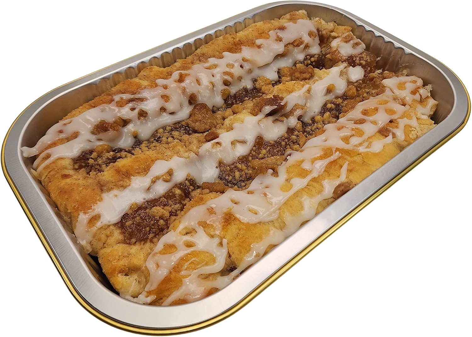 KitchenDance Aluminum Colored Baking Entree Pan Set with Lid - 8 x 5 Inches, Nonstick Foil, Heavy Rectangular Cake Pans for Cakes and Casseroles (25 Pack, Gold)