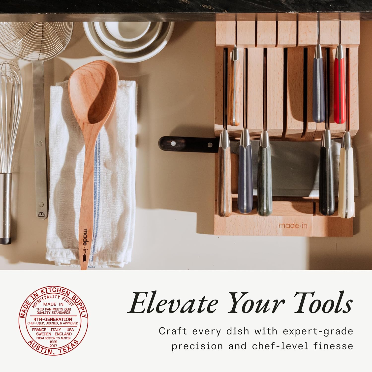 Knife Organizer Set by Made In Cookware: Keep Your Kitchen Knives Organized and Easily Accessible