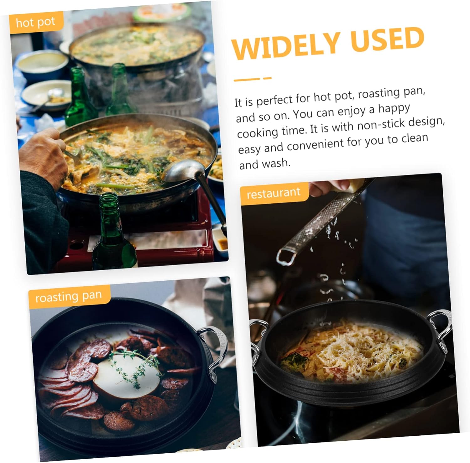 Korean Army Pot Aluminum Alloy Cooking Pot for Rice, Noodles, and Hot Pot