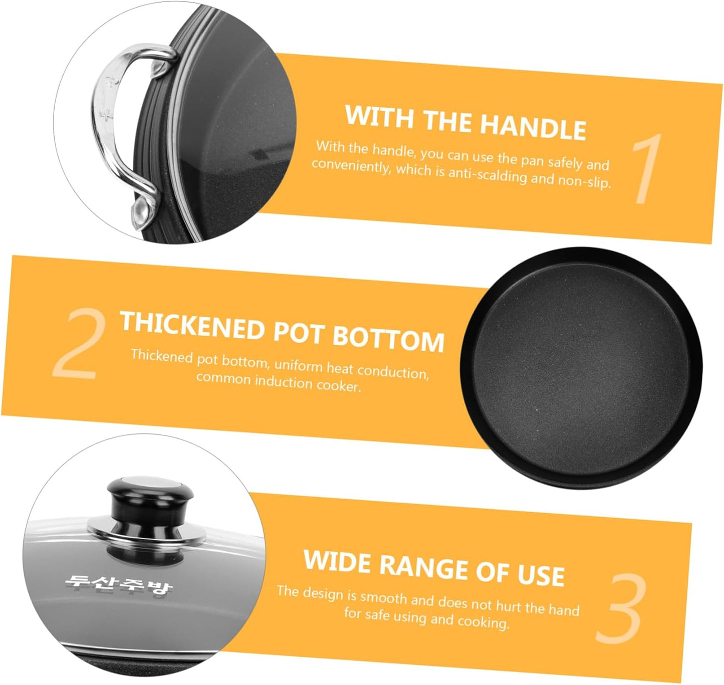 Korean Army Pot Aluminum Alloy Cooking Pot for Rice, Noodles, and Hot Pot