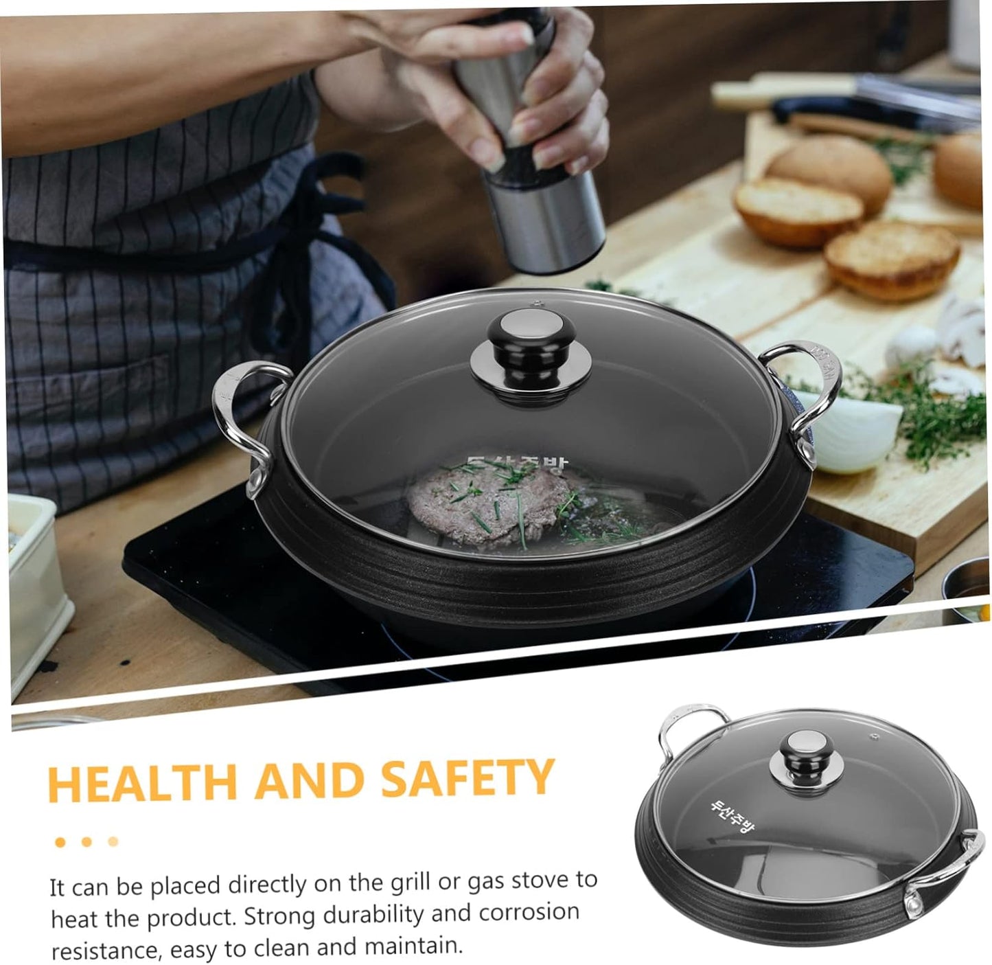 Korean Army Pot Aluminum Alloy Cooking Pot for Rice, Noodles, and Hot Pot