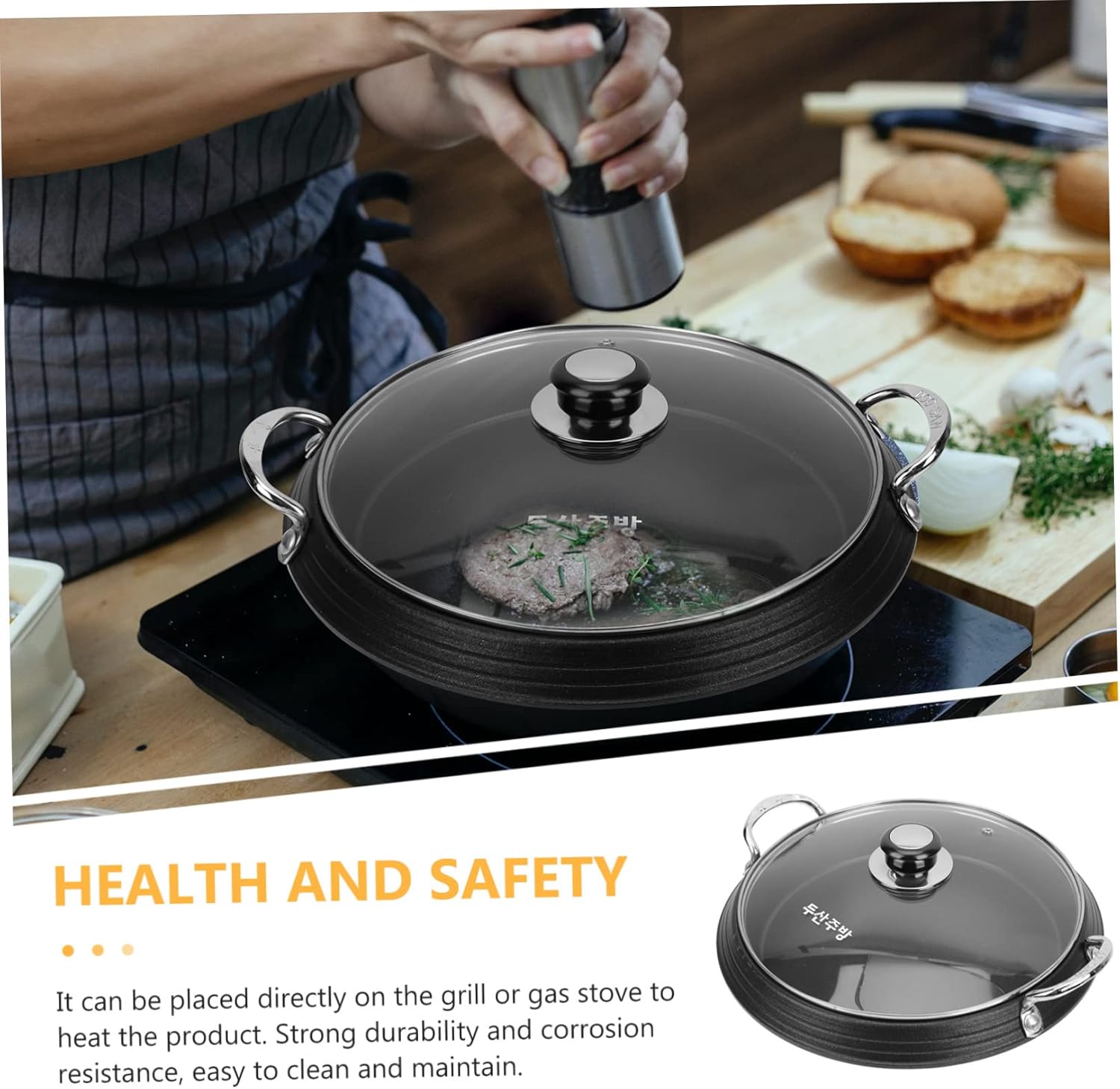 Korean Army Pot Aluminum Alloy Cooking Pot for Rice, Noodles, and Hot Pot