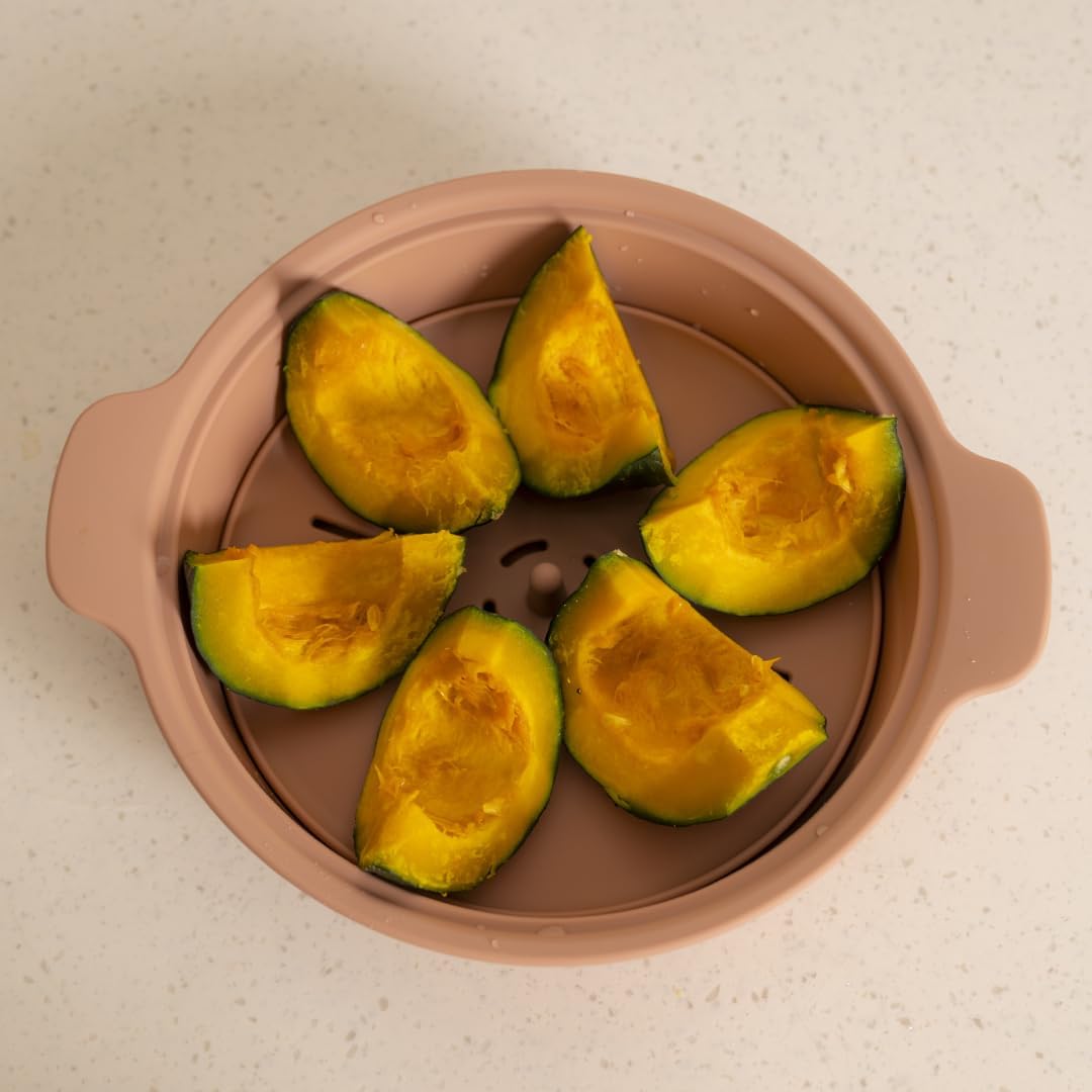 Korean Silicone Steamer with Basket, Dishwasher Safe, Microwave Cookware for Vegetables, Fish, and Dumplings