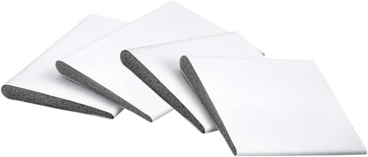 KS Hardware Premium Weather Stripping Door Corner Seals | Self Adhesive Draft Stopper Pads | Easily Trimmed to Fit | White (2 Pair)