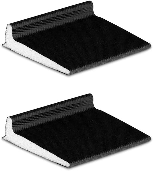 KS Hardware Superior Door Corner Seal - 2 Pack (Black) - Raised Fin for Gap Sealing, Fits Behind Weatherstripping