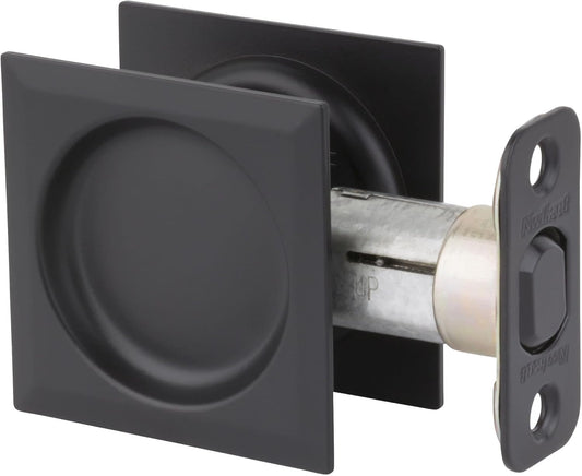 Kwikset 334SQT-514 Iron Black Finish Square Passage Pocket Door Lock - Durable and Stylish Security Solution - WildKart