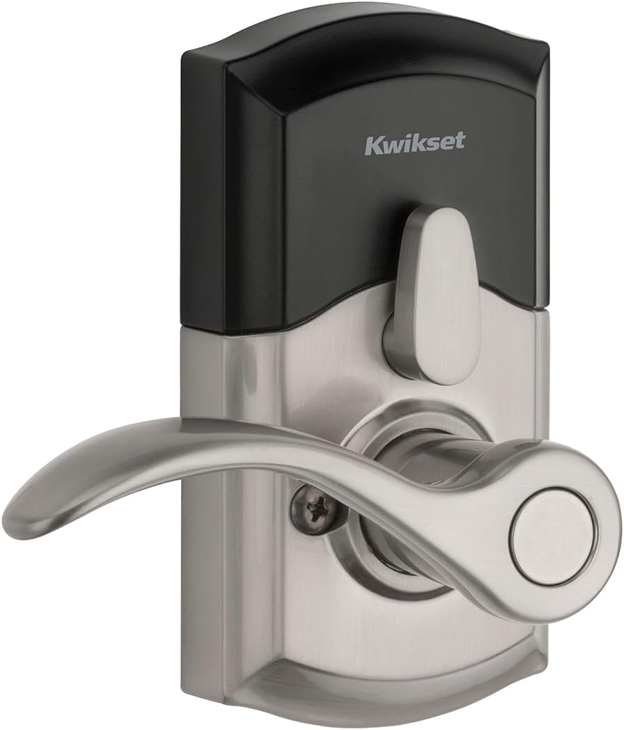 Kwikset SmartCode 955 Pembroke Light Commercial Electronic Lever with 10-Button Keypad, Keyless Entry, Long Battery Life, High Durability - Satin Nickel - WildKart